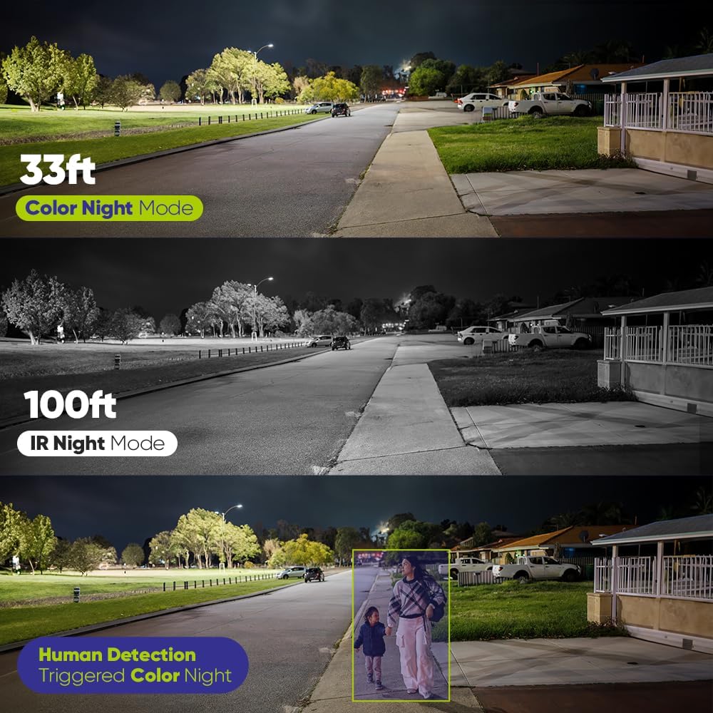 SANNCE Wifibewakingscamera voor buiten, set met 8CH videobewaking met 4 x 3MP draadloze wificamera, outdoor draadloos bewakingssysteem en 5MP NVR met 1 TB, IR-nachtzicht, weerbestendig