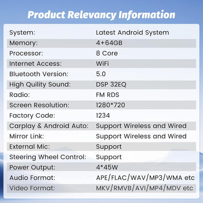 Hikity 4G 64G 8Core Android13 Car Stereo voor Ford Focus Mk2 Mk3 Exi MT 2 3 2004-2011 Carplay Draadloze Android Auto 9'' Radio met GPS Bluetooth WiFi RDS DSP 3 Gedeelde Scherm SWC Achteruitkijkcamera