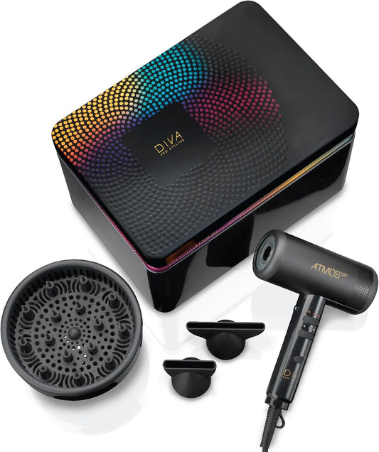 Diva Atmos Föhn Dry Zwart