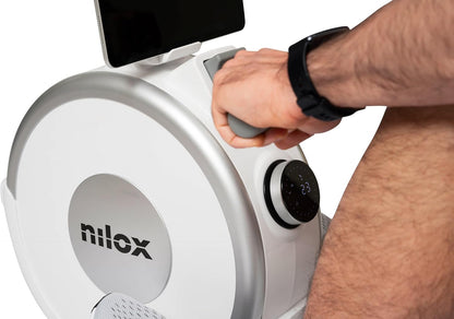 Nilox Rowing Machine XR1, inklapbaar roeitoestel voor thuis met 3 kg zwaar magnetisch vliegwiel, weerstand in 16 standen, tablethouder, stil en compact