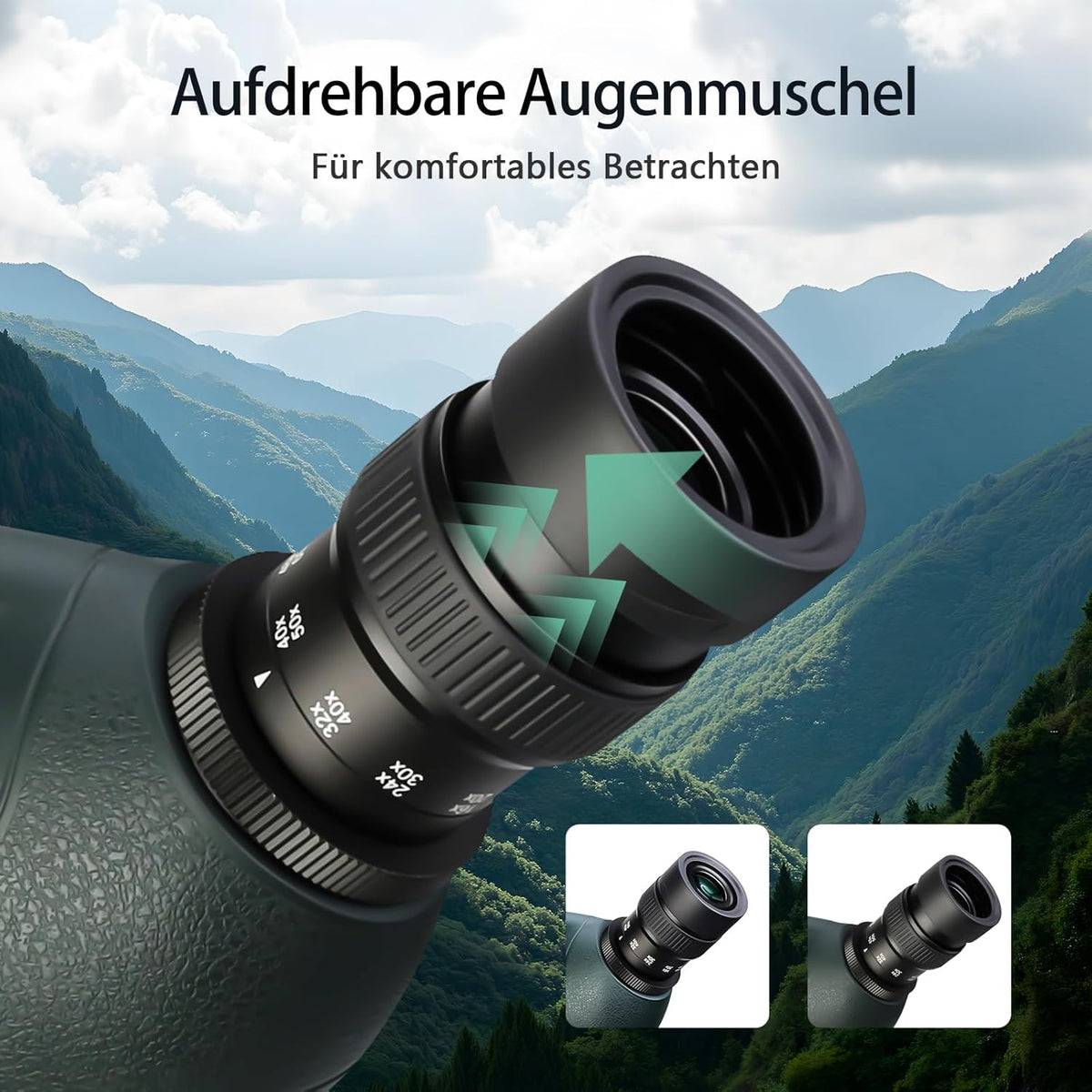 Svbony SV406P ED Spotlights, 20-60 x 80mm 1.25" Zoom Spotlights with Dual Focus FMC BAK4, Spotting Scope for Bird Watching in the Wild Casual Astronomy Photography - QUORE