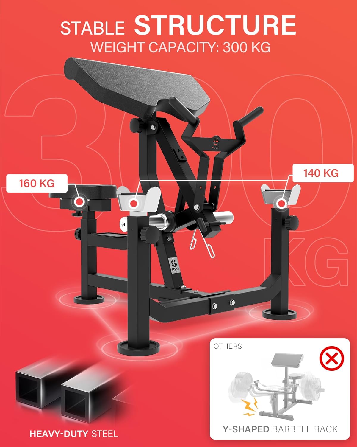 HVO Curlbank Biceps Machine Training Device: 3-in-1 Biceps Curl Bench Biceps Machine for Home Preacher Curl Bench Arm Trainer Machine up to 300kg Black - QUORE