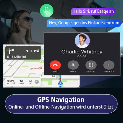 4G+64G 8 Core (2CA75+ 6CA55) Android 14 Autoradio met Scherm, 7 Inch Dubbel Din Radio, Autoradio DAB Plus voor de Meeste Modellen, Draadloze CarPlay en Android Car, GPS Navigatie