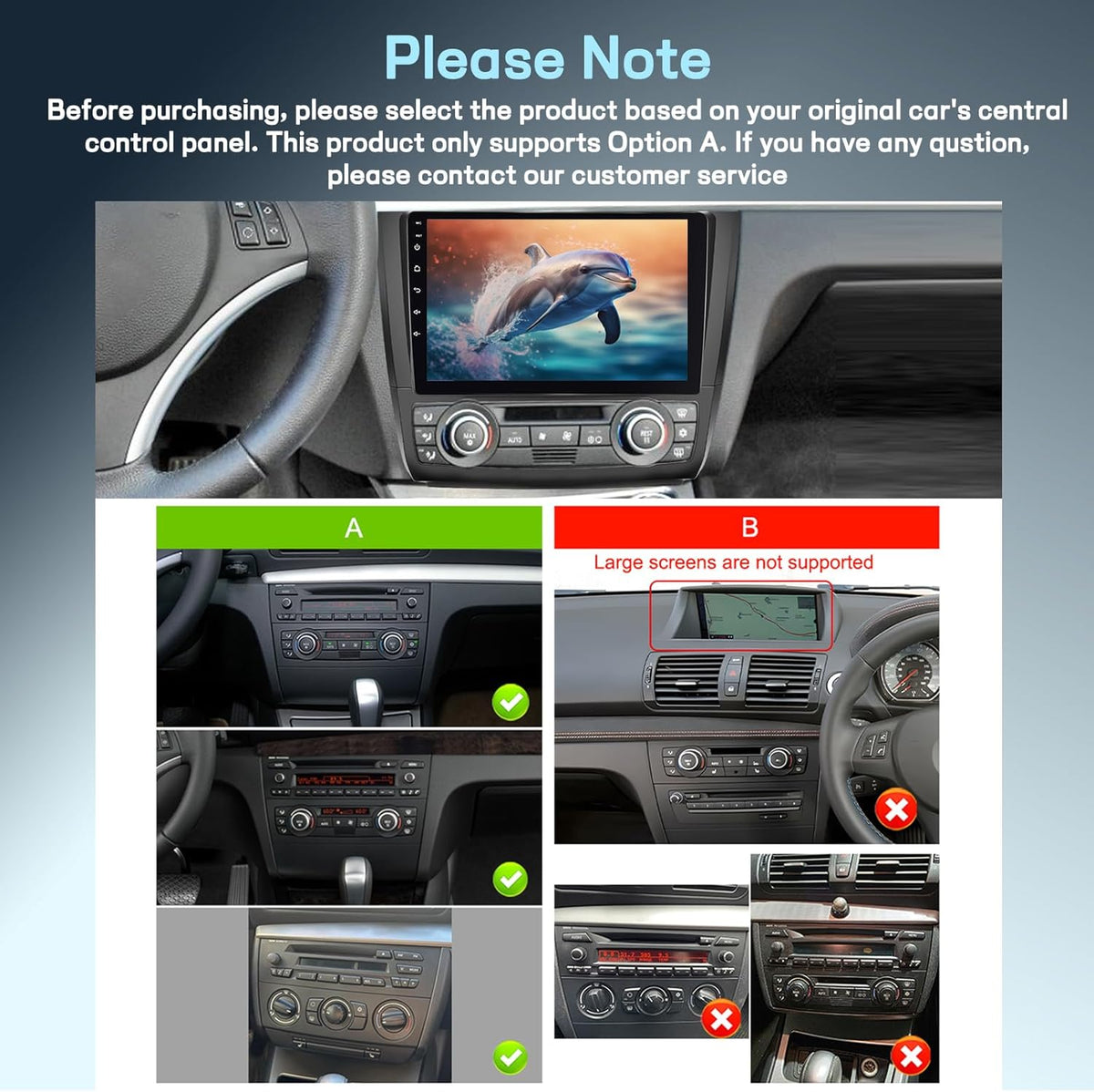 4G+64G 8 Core Qualcomm Car Radio for BMW 1 Series E81 E82 E87 E88 2008-2012 with Wireless Carplay & Android Auto, 9 Inch Android Car Stereo with WiFi/GPS/Bluetooth 5.1/DPS Hi-Res/FM RDS Radio
