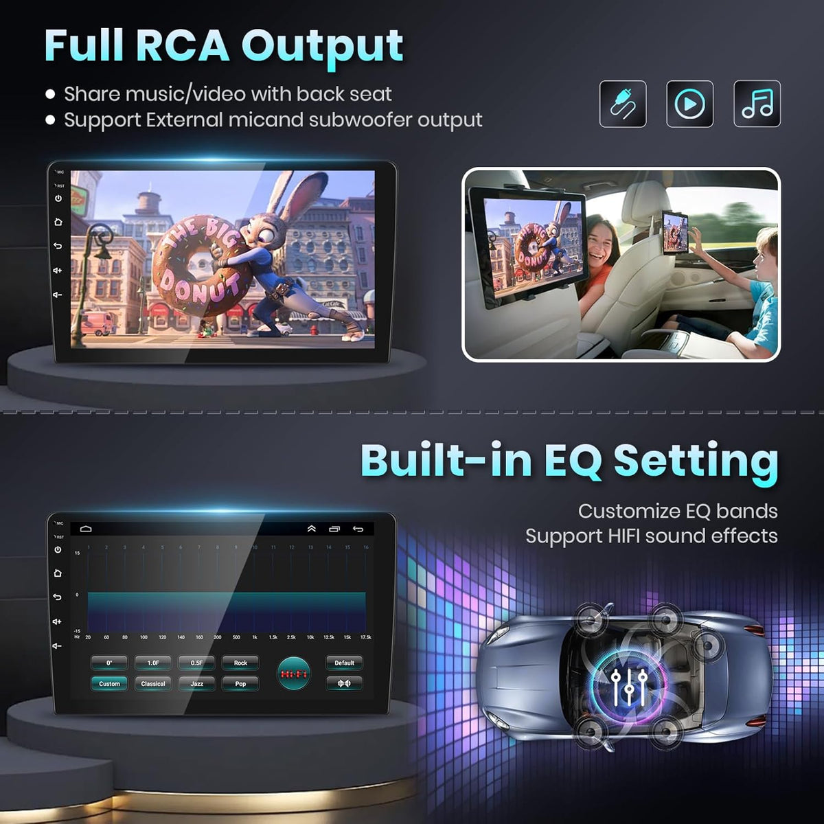 【2+64G】9''Autoradio 2 Din voor Renault Dacia SANDERO 2014-2017 Draadloze Carplay Android Auto met Bildschirm,Radio met Bluetooth HiFi RDS/FM+AHD Rückfahrkamera+CANBUS