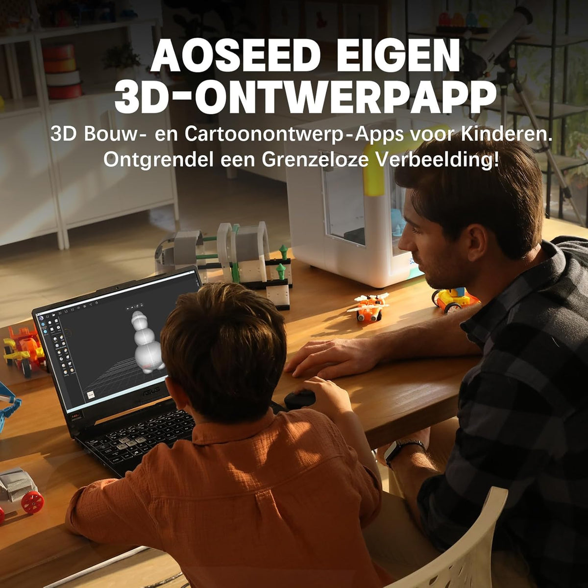 3D-printer – 3D Printer – 3D Printmachine – 3D Printapparaat – AI 3D Ontwerp – Snelle Printsnelheid – WLAN Connectiviteit