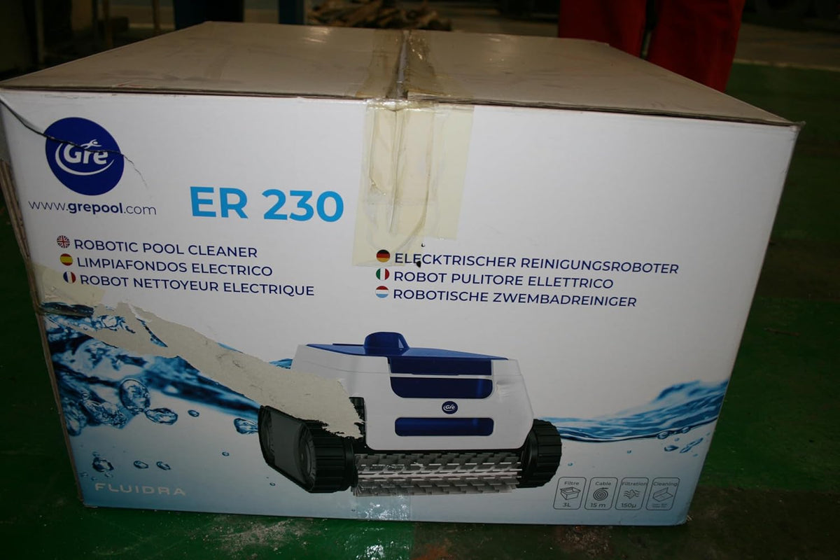 GRE ER230 - Elektrische zwembadrobot voor ingegraven zwembaden tot 9 x 4 m, reinigt bodem, wanden en waterlijn in 2u30