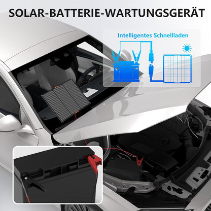 Zonnepaneel 50 W 12 V zonne-oplader voor auto, draagbaar, waterdicht, zonne-onderhoudslader voor auto, boot, camper