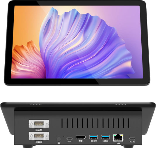 Computer Mini PC Mini Desktop Computers Win 11 Pro N5095, Touch Screen Mini PC 10.1 Inch with 8GB RAM, 128GB ROM, Dual 4K Display Output, HDMI, Dual Rs232, WiFi 5.0, BT 5.0, Type-C - QUORE