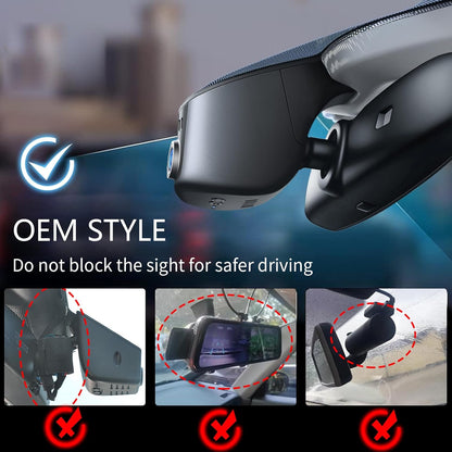 4K UHD 2160P Dashcam Auto, Geïntegreerde OEM-Look, Speciaal voor Audi (Model A) 2019-2026 A4 A6 Allroad A3 A5 Q5 S4 S6 Q7 A8 S8 TT A7 S5 Q3 S3 S7 RS3 RS5 RS6 e-tron, WiFi & App, 64 GB kaart