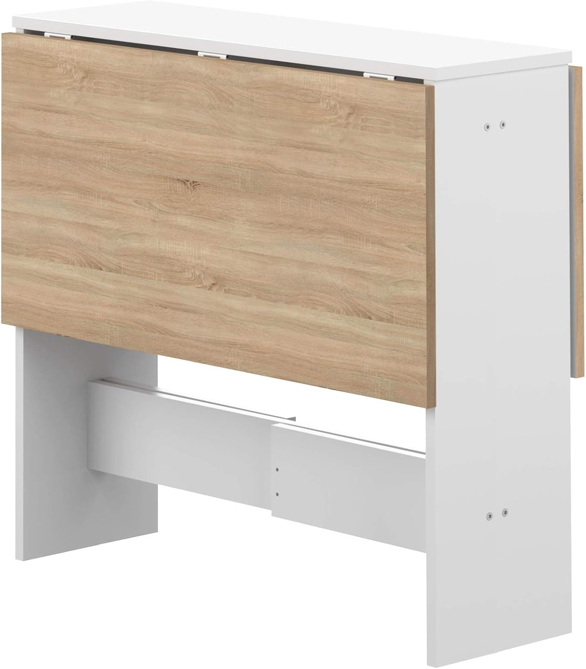 Symbiosis Trick B2 tafel, hout veredeld, blanc/chêne naturel, 73,4 x 103 x 76 cm