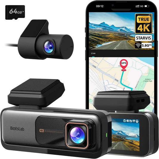 Dashcam Auto Voor Achter – Autocamera – Autodashcam – Dubbele Dashcam – Camera Voor En Achter – Echte 4K Voorcamera – GPS & WiFi