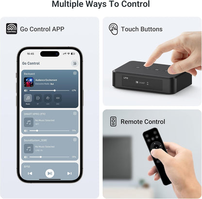 Arylic LP10 draadloze streamer, ondersteunt AirPlay 2, Google Cast, Apple Home, Spotify en Tidal, 5G WiFi en Bluetooth, voorversterker