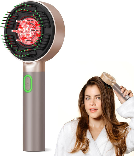 DONNERBERG® MIO hair & scalp care Beige, electric hair oil applicator with 7-year power motor guarantee: the head massage brush for relaxing scalp massage & effective hair care