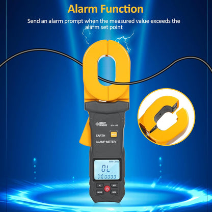 Aardingsweerstandstester – Aardweerstandsmeter – Digitale Tangmeter – Stroomtang – Ampèremeter – 0,01-500 Ω Bereik – Opslag Voor 500 Meetresultaten