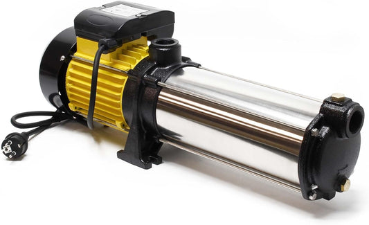 Wiltec centrifugaalpomp meertraps 9000 l/h 2200 W opvoerhoogte 55 m waterpomp voor huishoudelijke watersystemen, ideale stromingspomp voor huis en tuin