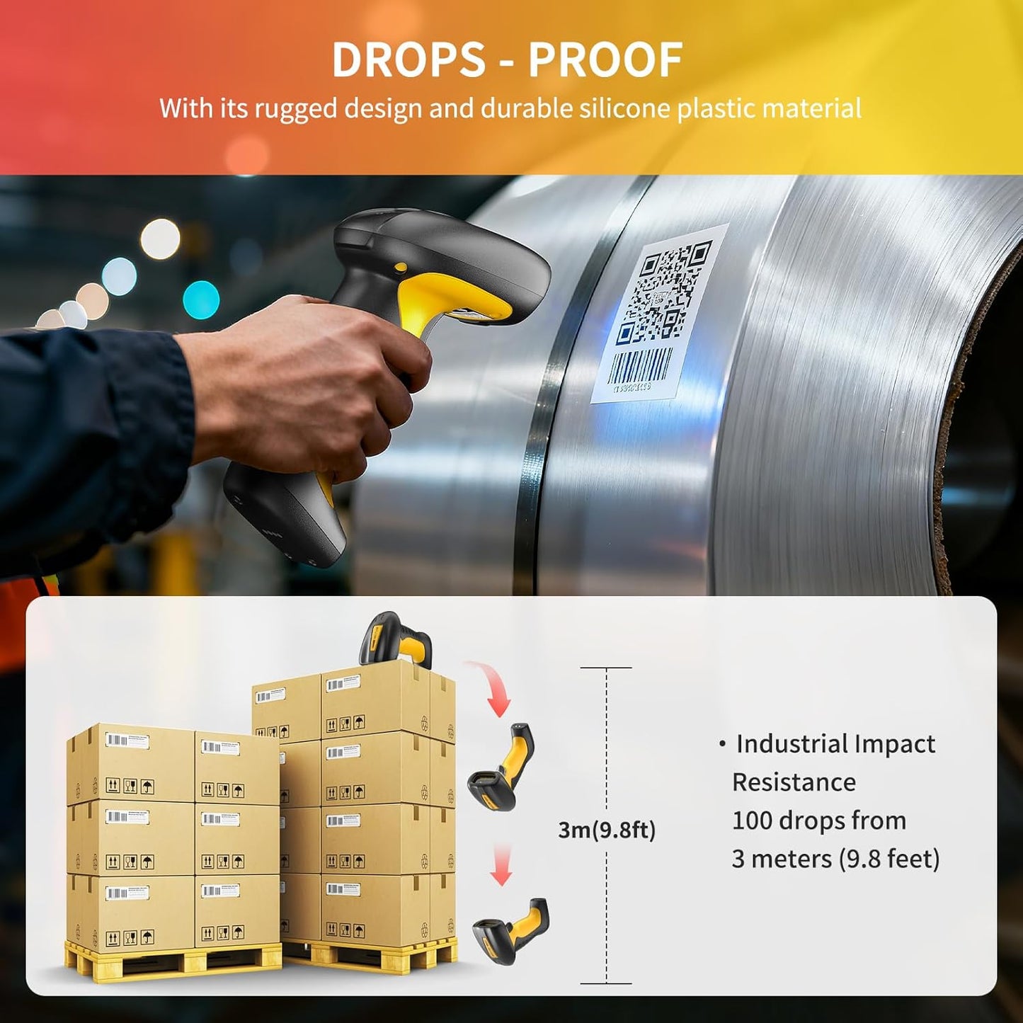 NETUM Industriële Barcode Scanner RD-SERIE (2D-RD1202W)