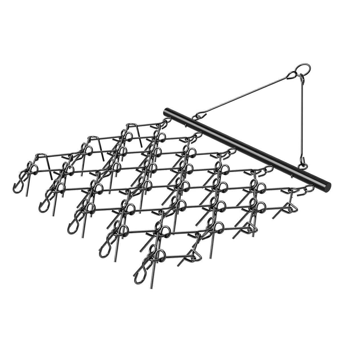 VEVOR Meadow harrow, 178 x 147 x 11 cm, 60 tooth pasture drag, suitable for ATV and UTV tractors, for soil preparation, sowing, grading landscapes and maintenance of gravel driveways