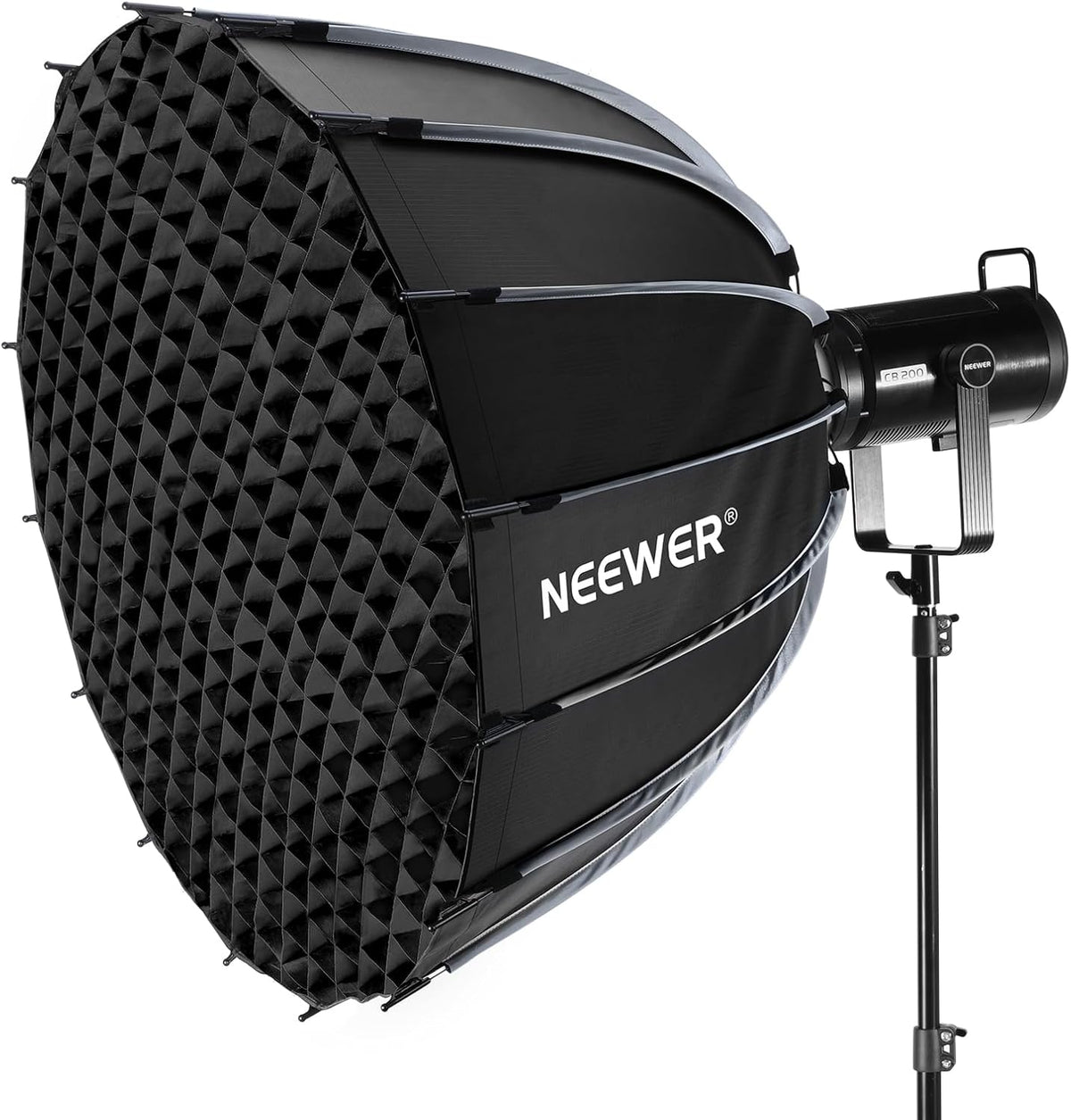 Parabolische Softbox Kit – Softbox – Bowens Softbox – Studio Softbox – Lichtmodifier – 90 Cm Bowens Mount Compatibel – Dubbele Diffusers En Honingraatrooster