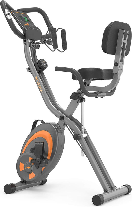 Hometrainer – Fietstrainer – Fitnessfiets – Ergometer – Fitnessapparaat – Inklapbaar – 12-Traps Weerstand