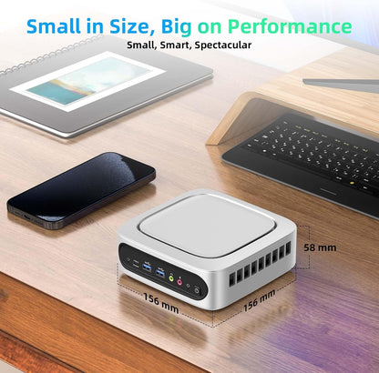 Mini PC – Mini Computer – Compact PC – Kleine Desktop – Ultieme Workstation – Intel Core i9-11900H 8-Core – 32GB RAM 1TB NVMe SSD – Triple 4K Display – WiFi 6 & Bluetooth 5.2