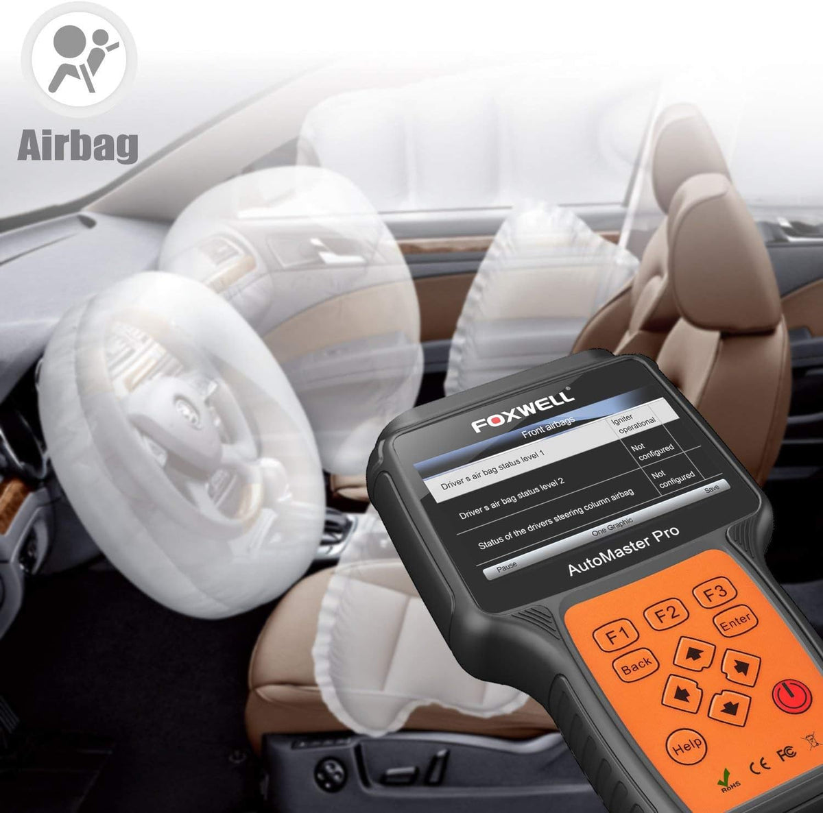 FOXWELL NT680 Lite Auto Diagnostische Scanner Automotive Scan Tool 4 Systeem Check Motor ABS SRS Airbag Transmissie Codes Reader met EPB Olie Service Licht Reset