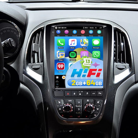 Hikity - Android 13 Autoradio voor Opel Astra J Buick Excelle GT met Draadloos Carplay Android Auto GPS Navi Radio met 9,7 Inch Touch Display WiFi FM BT Achteruitrijcamera
