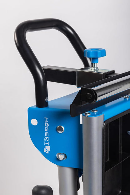 HÖGERT TECHNIK – Inklapbare, mobiele zaagtafel voor kap- en bandzagen met rolsteunen, gereedschapsplanken, stalen aluminium constructie en 100 kg draagkracht voor nauwkeurig werken
