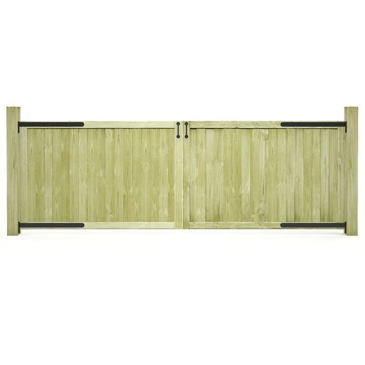 Tuinpoort – Tuintoegang – Houten Poort – Grenen Poort – Dubbele Poort – Geïmpregneerd Grenenhout – Set Van 2 – 300 x 100 cm Groot Formaat