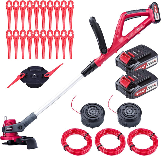 Accu Grastrimmer – Graskantentrimmer – Elektrische Trimmer – Snoerloze Grasmaaier – Tuintrimmer – 25 cm Snijbreedte – 90° Roteerbare Trimmerkop
