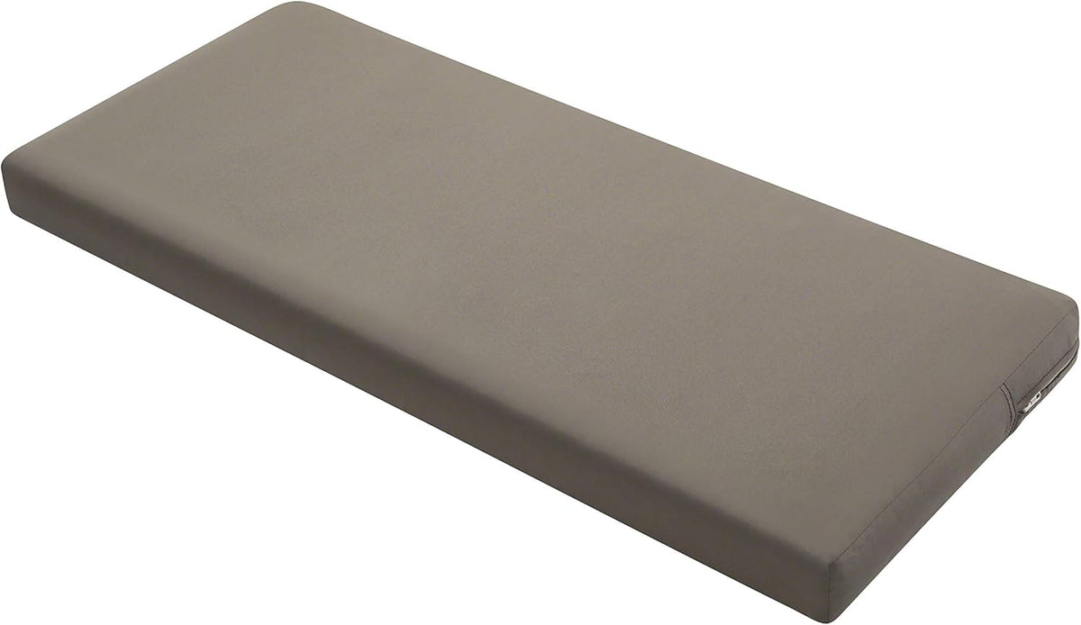 Classic Accessories Ravenna Patio Bank/Settee Kussen Slip Cover & Foam - Duurzaam Buitenkussen, Donker Taupe, 122 cm B x 45 cm D x 7,6 cm dik