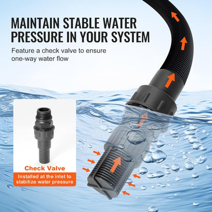 Diepe Bronpomp Met Drukreservoir – Waterpomp – Drukpomp – Tuinpomp – Hydrofoorpomp – 750 W, 3700 L/U – 19 L Drukreservoir, Automatische Drukschakelaar 20/40 Psi