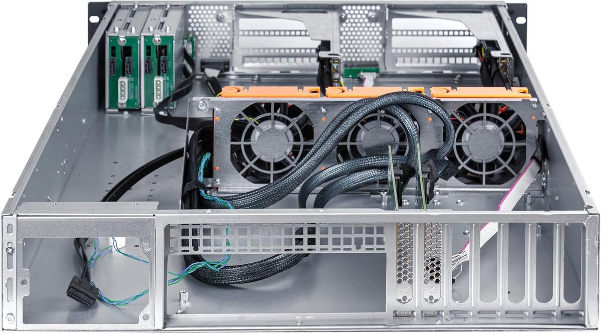 Eon Series EON2SE HPC/AI 2U serverbehuizing voor 19 inch rack, 2 PCIe 4.0 actieve GPU-sleuven, 4 2,5 inch SAS/SATA hot-swap drive bays, ATX-formaat