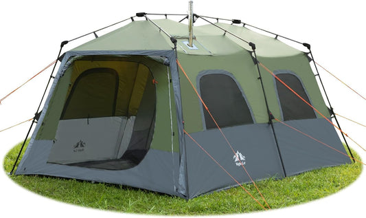 Night Cat Grote familietent voor 8 personen: instant cabinetent waterdicht voor camping glamping in park tuin