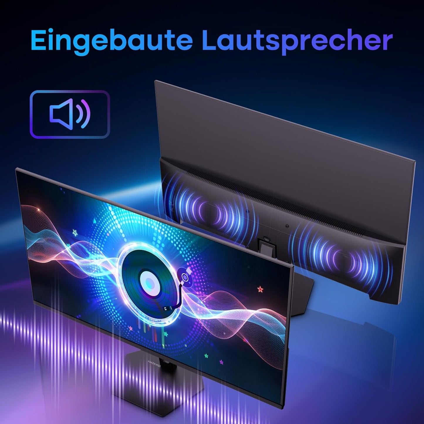 Amzfast 25 inch Gaming Display FHD 1920 x 1080-200Hz, Fast IPS Screen, 1ms MPRT DCI-P3 93%, sRGB 125%(Area), 320cd/m², ingebouwde luidspreker, VESA 75 x 75, HDMI 2.0/DP 1.4 - AMZG25X1