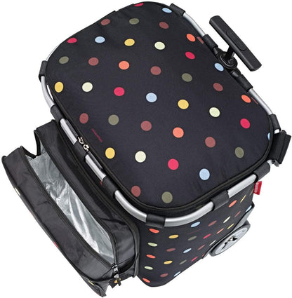 reisenthel Carrycruiser Plus in Dots Draagbare boodschappentrolley met koelvak, schouderriem en uitneembare mesh-binnenzak, van gerecycled materiaal, Meerkleurig, Bohemien