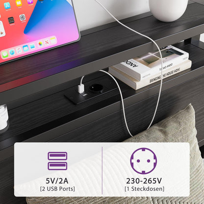 HOJINLINERO Bedframe van metaal, hout, bedframe van metaal, 90 x 200 cm met lattenbodem en USB-oplaadfunctie/led, eenpersoonsbed, logeerbed, tienerbed, 90 x 200 cm, met opbergruimte hoofdeinde
