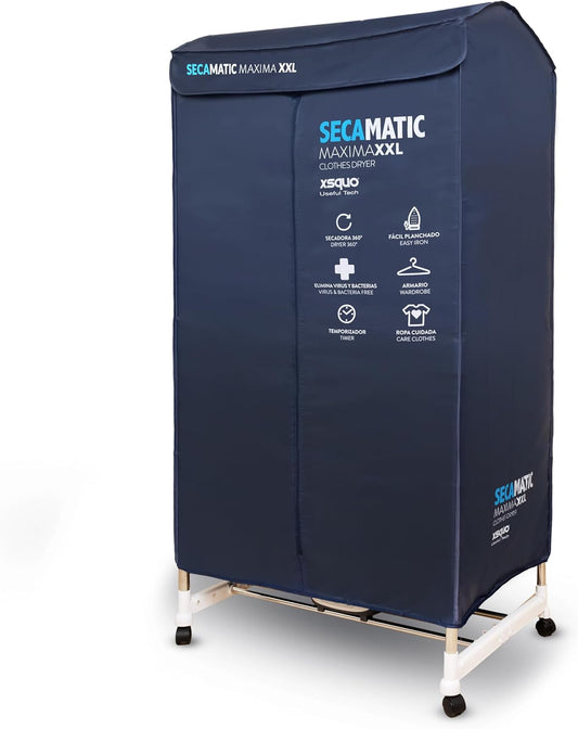Wasdroger – Warmteluchtdroger – Kledingdroger – Droogrek – Droogkast – 1200 W Ventilator – 15 kg Droogcapaciteit Met Timer 180 Minuten