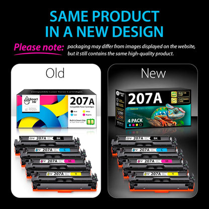 Smart Ink Compatibele toner met chip voor HP 207A 207X (zwart cyaan magenta geel) als vervanging voor Color Laserjet Pro MFP M282nw M283cdw M283fdn M283fdw Color Laserjet Pro M255dw M255nw