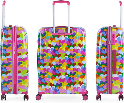 AGATHA RUIZ DE LA PRADA - Middelgrote Koffer. Suitcase - Medium Trolley Reiskoffer van AGATHA RUIZ DE LA PRADA. Lichtgewicht Polycarbonaat Harde Schaal 4 Wielen Cijferslot, Fuchsia