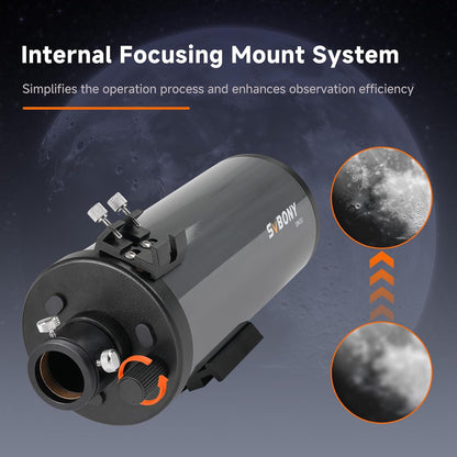 Svbony MK90 Telescope Maksutov Cassegrain OTA, 90mm f/13.9 Portable Telescope, Multilayer Precision Aluminum Coating, for Astronomical View of the Moon Planet and Astrophotography - QUORE