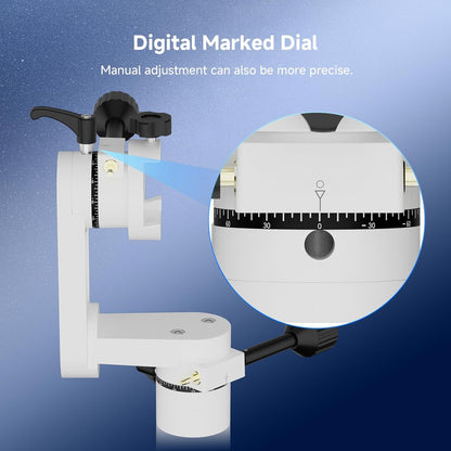 Svbony SV225 Mini Alt-Azimuth Mounting, 5kg Maximum Load Capacity Aluminum Altazimuth Mounting, Telescope Accessories with Adjustable Angle CNC Hollow Structure, for Astronomical Visual Observation - QUORE