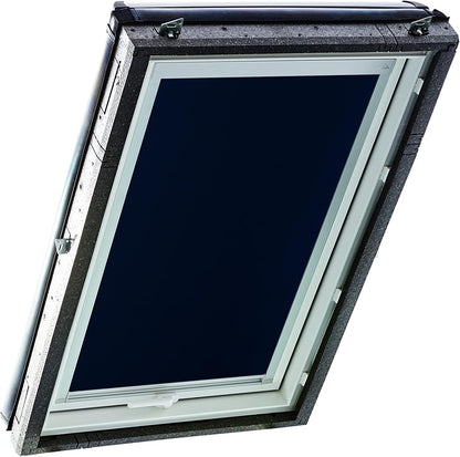 Origineel Roto Verduisterend Rolgordijn ZRV - Bijna Volledige Verduistering - Geleiderail Zilver - Voor Dakraam Serie Designo R4/R7 en Classic 43/73 - Maat 065/140 | 06/14 - Kleur Stof Blauw