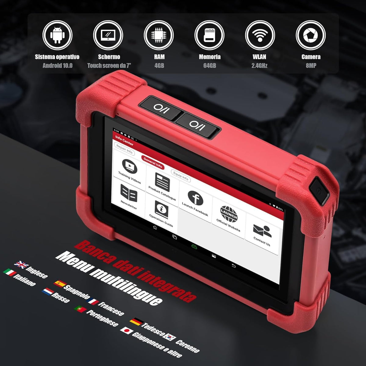 OBD2 Diagnoseapparaat – Auto Diagnosetool – Foutcode Lezer – Service Reset Apparaat – Actieve Tester – Diagnostiek op OE-niveau – 31+ Reset- en Servicefuncties