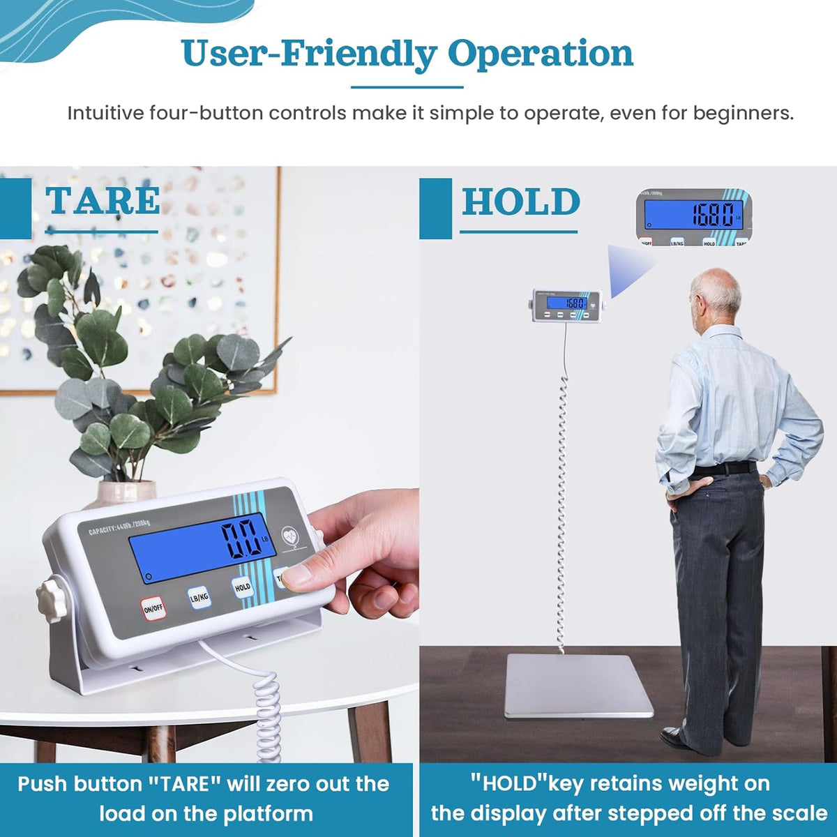 Extra Grote Medische Personenweegschaal 200 kg, Digitale Weegschaal met Hoge Precisie, Professionele Weegschaal voor Kliniek Kantoor Thuis