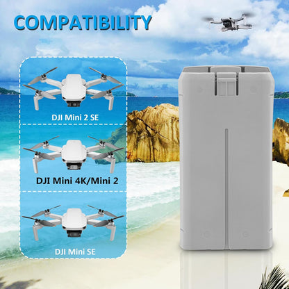 Mini Drone Accu Set – Vervangbare Batterij – Reserve Accu – Droon Accu – Vliegaccu – 2400 mAh Capaciteit – Slimme LED Triple Oplader Tweerichtingsfunctie
