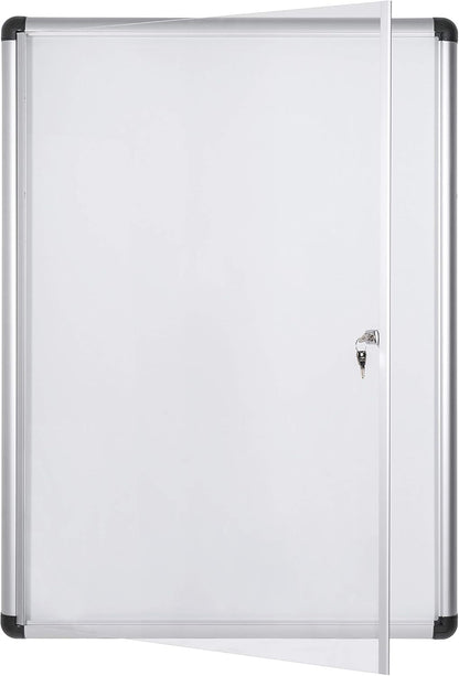Bi-Office Enclore Extra Magnetische Vitrinekast, Geanodiseerd Aluminium Omlijsting, Verticaal 9xA4