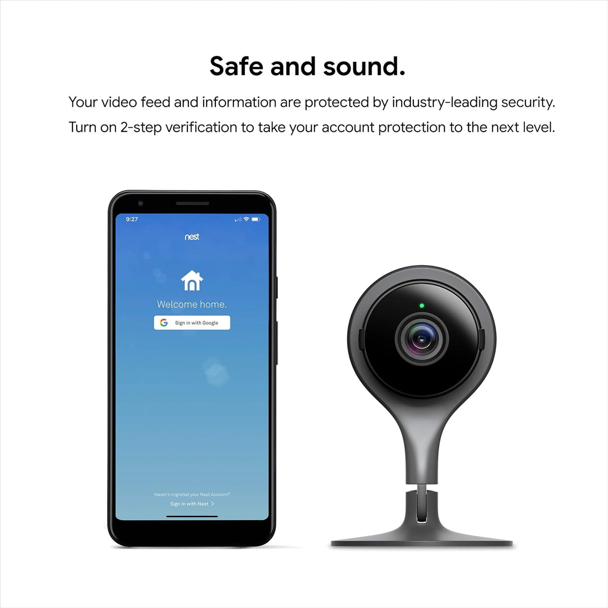Nest Cam Indoor Security Camera Black Silver NC1102ES