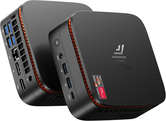 NiPoGi Pinova P1 Mini PC AΜD Ryzen 4300U W11 Pro (4C/4T, Max 3,7GHz, Mieux Que Ν150/Ν97) 16GB DDR4 + 256GB SSD, 4K@60Hz Triple Display (HDMI 2.0 + Type-C + DP1.4) WiFi5/BT4.2/LAN, Ordinateur de Bureau