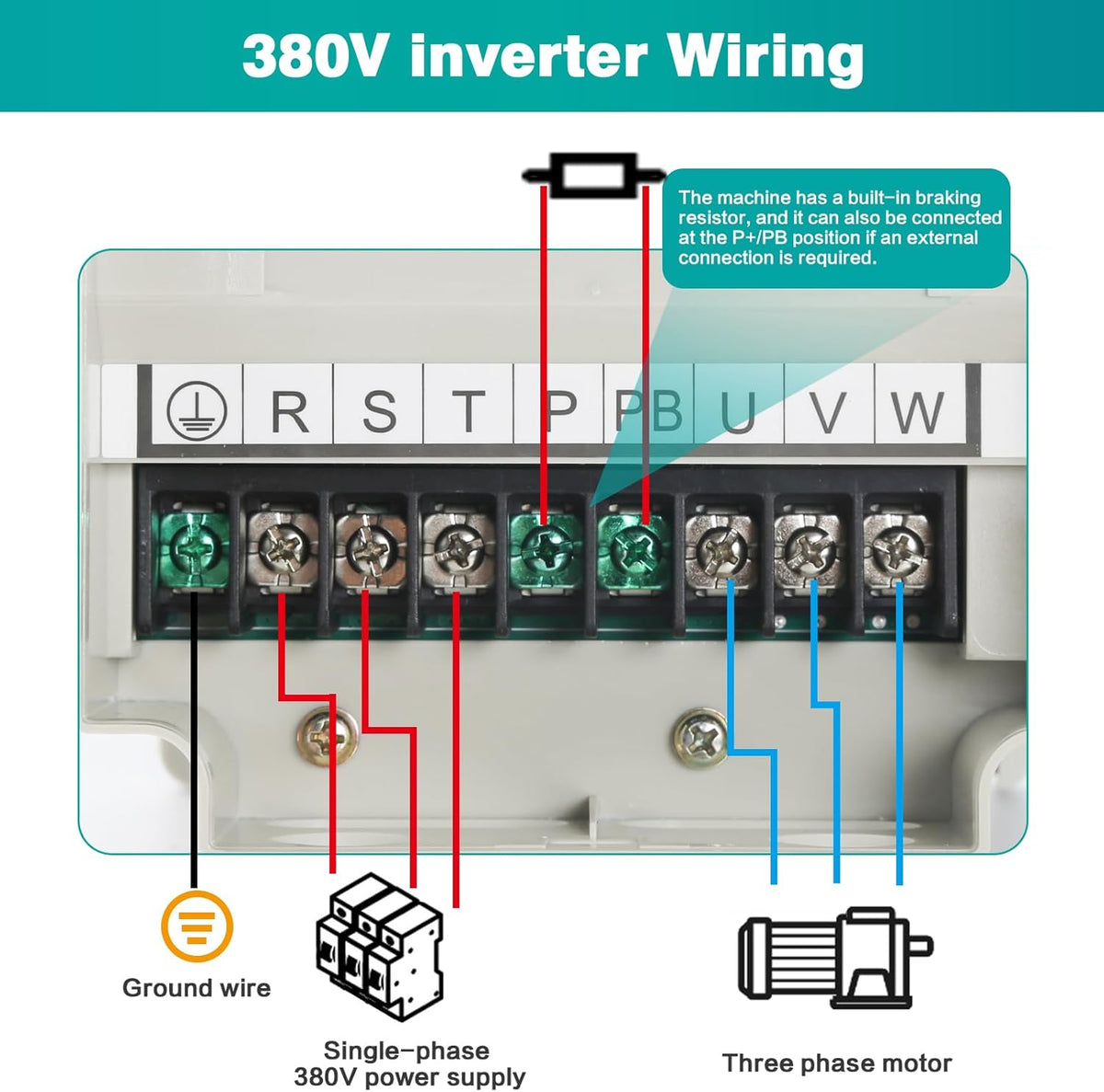 Frequentieomvormer, 380 V, 3 fasen, VFD, 5,5 kW, variabele driefasige motortoerentalregelaar, 3-fasen-ingang, 3-fasen-uitgang, CNC-frequentieomvormer voor waterpomp, ventilator